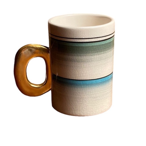 Anthropologie Earthenware Hand painted Coffee/Tea Mug designed by Fliff Carr - Picture 2 of 8